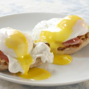 A Luxurious Breakfast in Bed Eggs Benedict with Homemade Hollandaise Sauce for Two