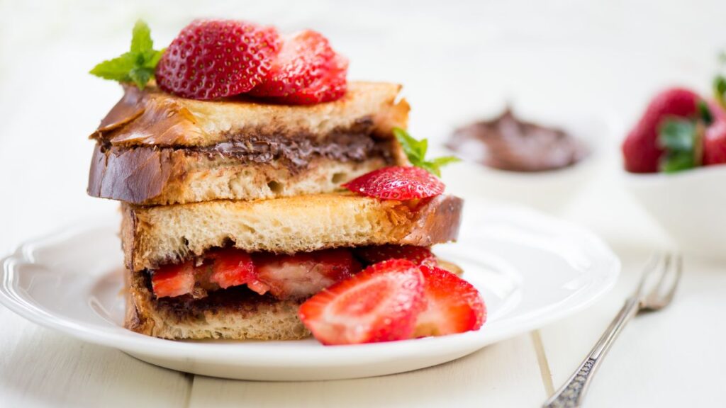 Chocolate Hazelnut Stuffed French Toast