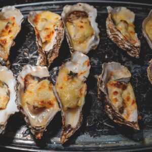 Oysters Rockefeller with Garlic Herb Butter