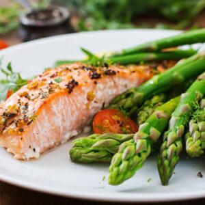 Salmon, Quinoa, and Asparagus for 2