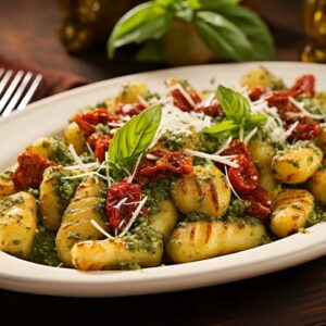 Pesto Gnocchi with Sun-Dried Tomatoes for Two Quick, Delicious, and Incredibly Easy!