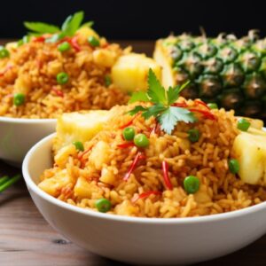 Spicy Pineapple Fried Rice for Two A Romantic Tropical Escape