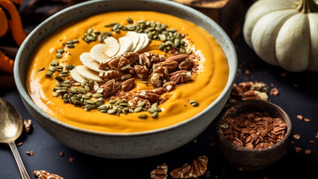 A Cozy Morning Embrace Pumpkin Spice Smoothie Bowl for Two