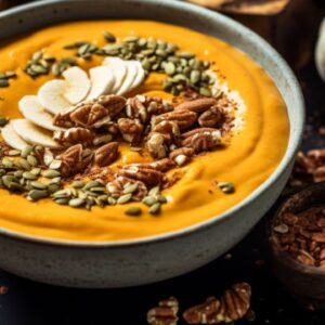 A Cozy Morning Embrace Pumpkin Spice Smoothie Bowl for Two