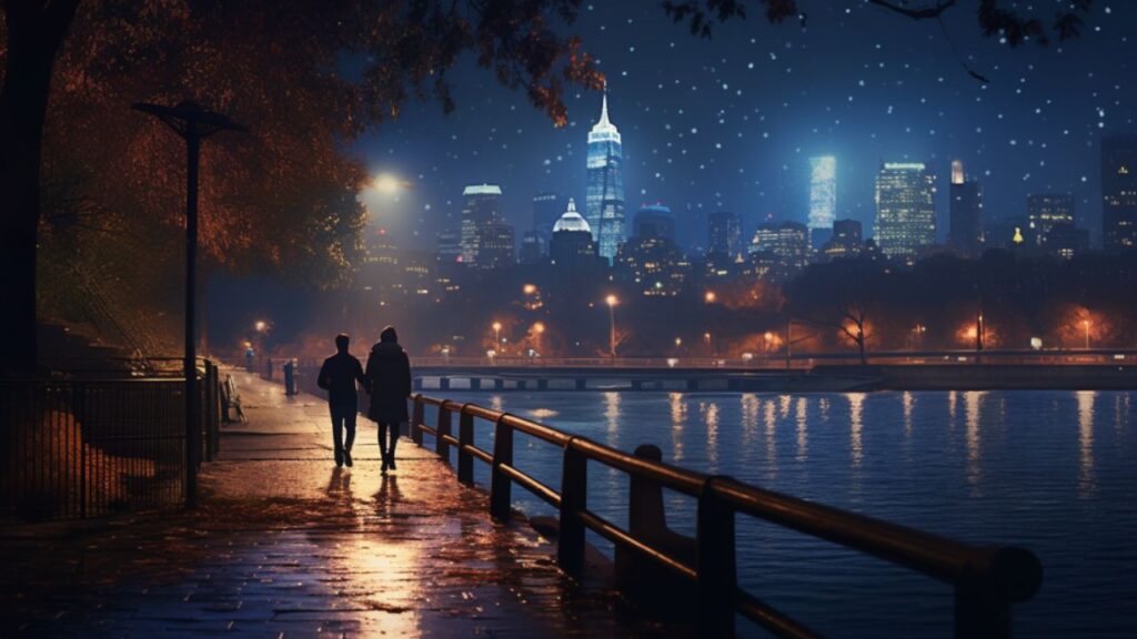 A Moonlit Stroll along the Schuylkill River