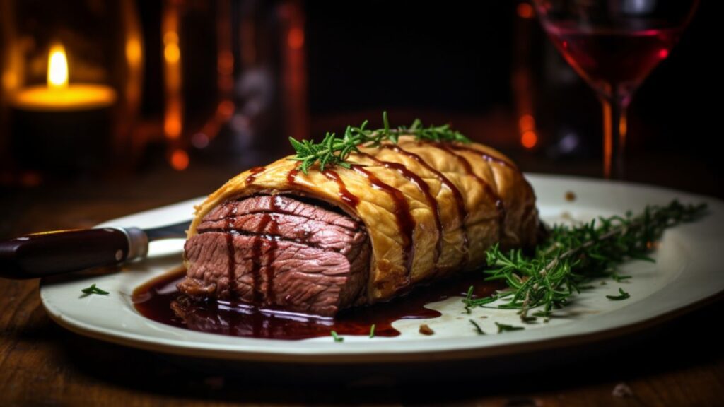 Date Night Delight Beef Wellington with Red Wine Sauce for Two