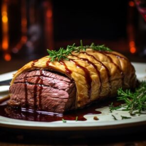 Date Night Delight Beef Wellington with Red Wine Sauce for Two