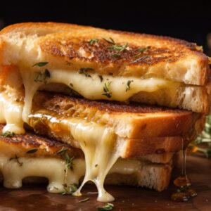 Gourmet Grilled Cheese with Truffle Oil for Two A Date Night Delight