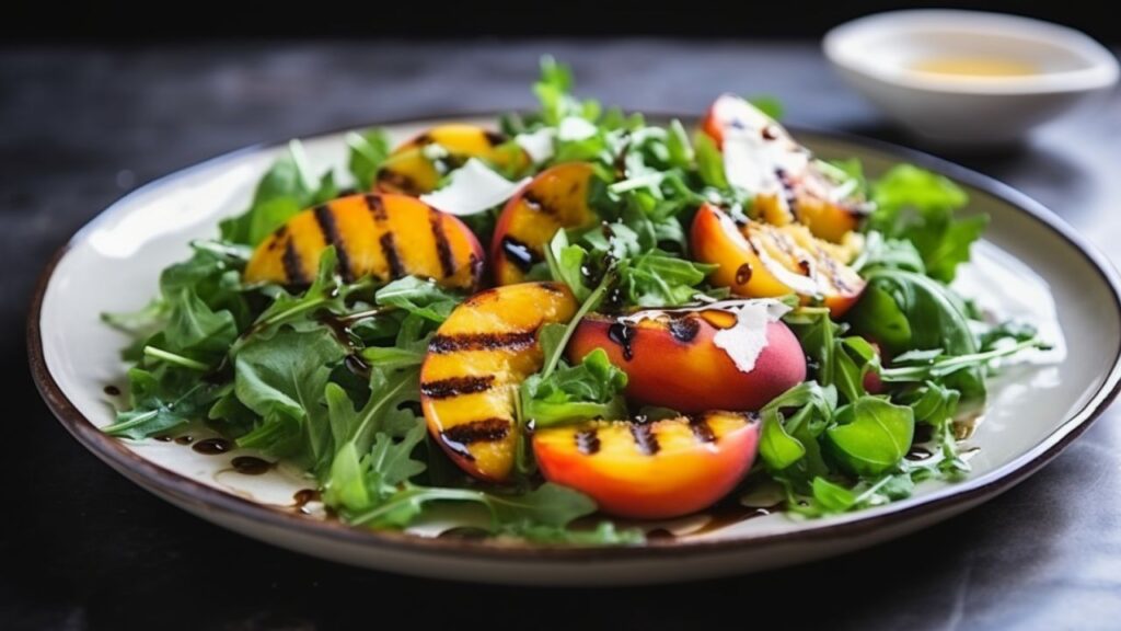 Grilled Peach and Arugula Salad for Two The Perfect Romantic Salad