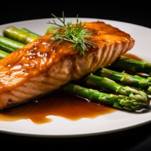 Honey Glazed Salmon with Asparagus for Two The Ultimate Romantic Dinner