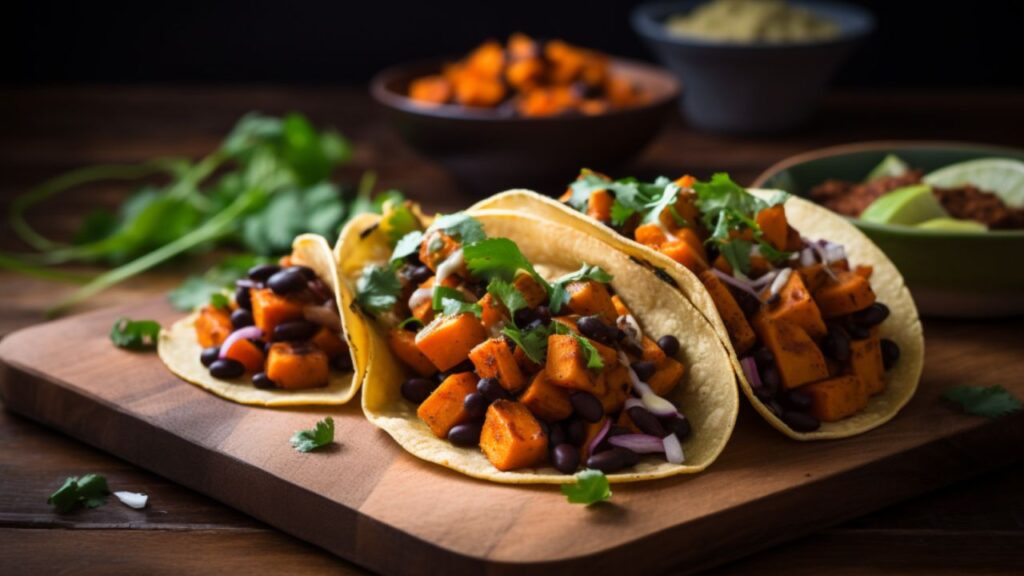 A Date Night Feast Vegan Sweet Potato and Black Bean Tacos for Two