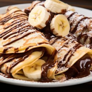 Banana and Nutella Crepes for Two Whisked with Love in Every Fold