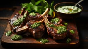 Lamb Chops with Mint Pesto for Two A Culinary Romance