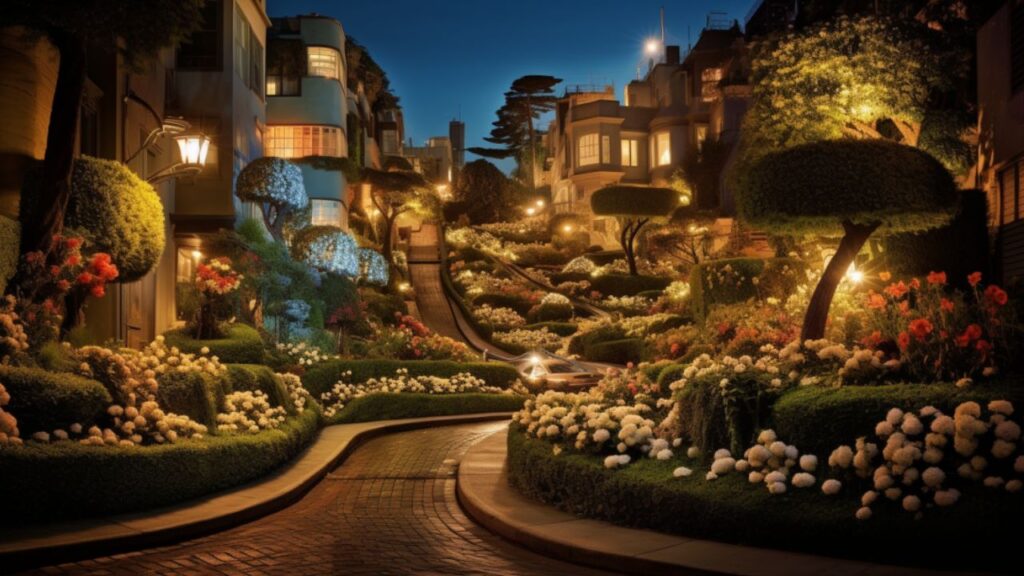 Lombard Street Zigzagging Through Romantic Moments