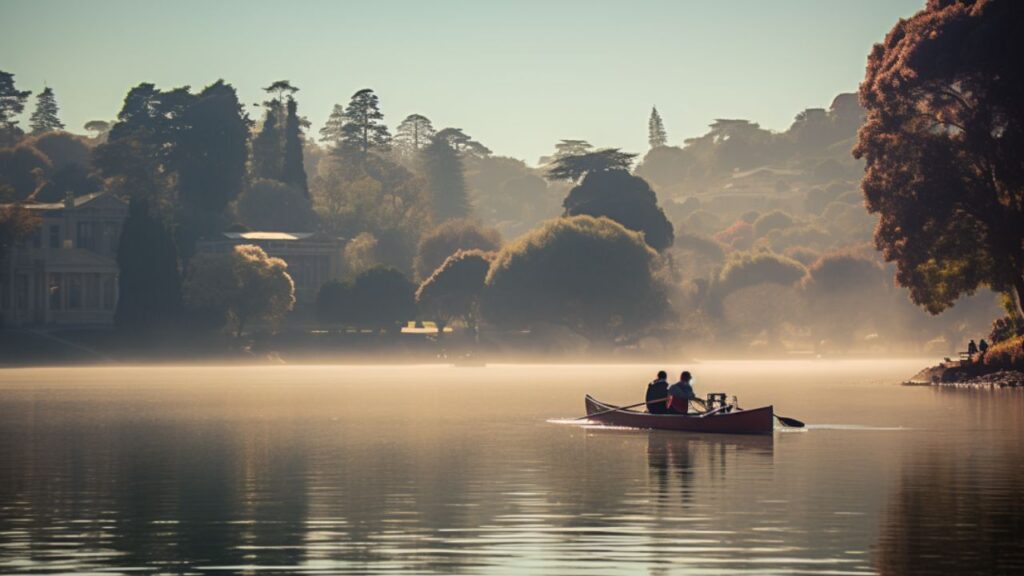 Rowing at Stow Lake Glide Through Memories