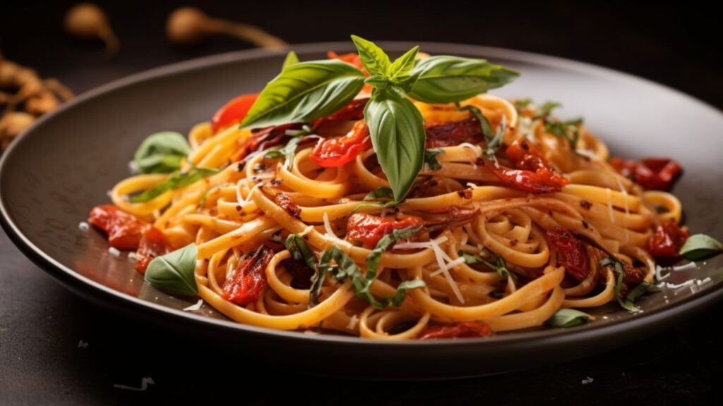 Sundried Tomato and Basil Pasta for Two A Romantic Italian Getaway at Home