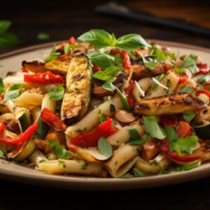 Roasted Vegetable Pasta Primavera for Two A Symphony of Flavors and Colors