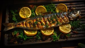 Omega Love for Two Grilled Mackerel with Lemon and Herbs