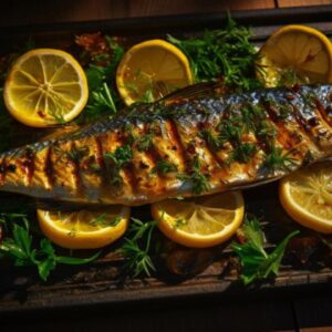 Omega Love for Two Grilled Mackerel with Lemon and Herbs