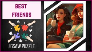 Cherished Moments Best Friends at the Coffee Shop Jigsaw Puzzle