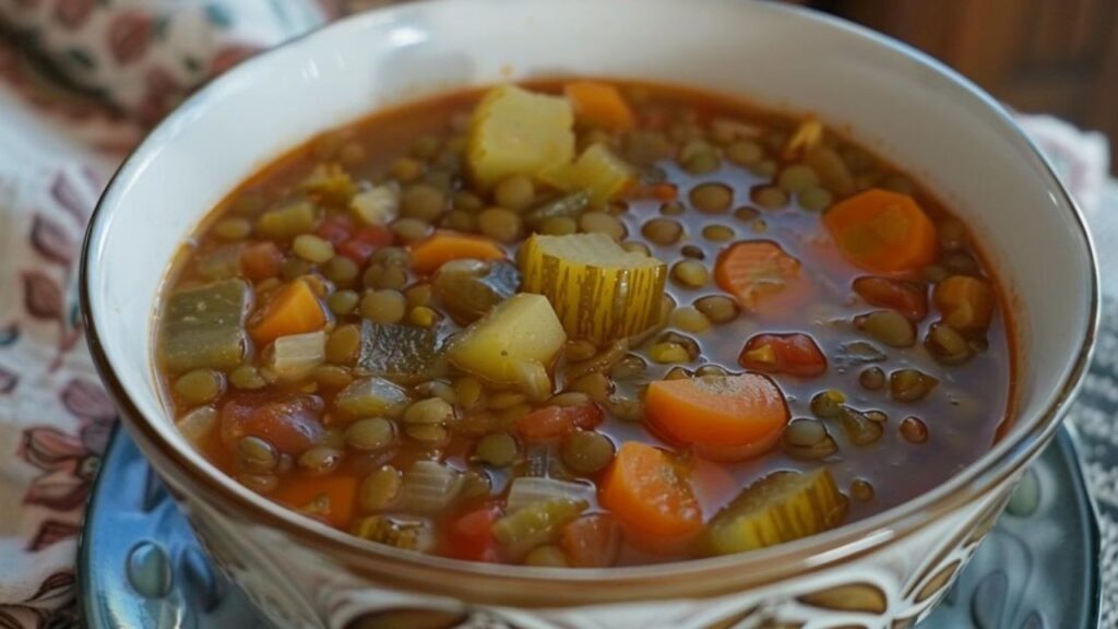 Crafting Love with Every Spoonful Protein-Packed Lentil and Vegetable Soup for Two