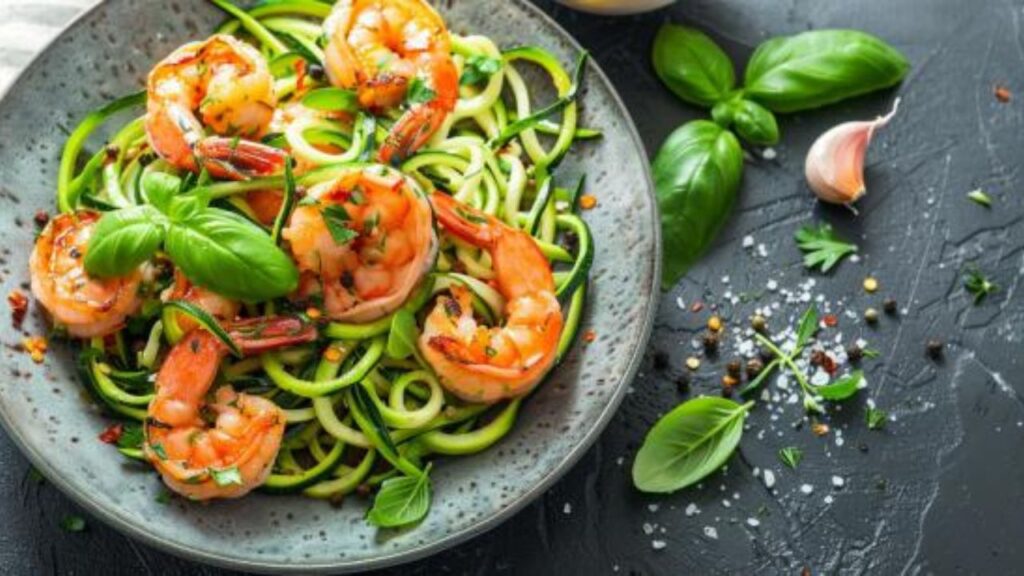 The Ultimate Romantic Dish Zesty Zucchini Noodles with Garlic Shrimp for Two