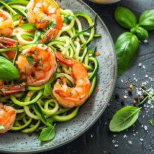 The Ultimate Romantic Dish Zesty Zucchini Noodles with Garlic Shrimp for Two