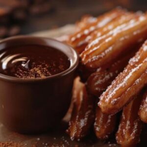 Churros with Chocolate Dipping Sauce for Two The Perfect Romantic Dessert