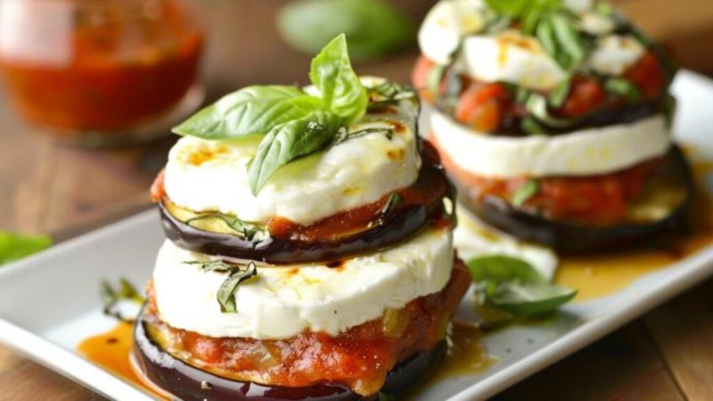 Eggplant and Mozzarella Stacks for Two A Romantic Culinary Journey