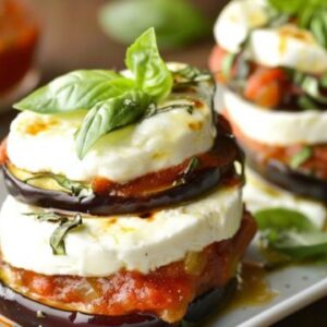 Eggplant and Mozzarella Stacks for Two A Romantic Culinary Journey