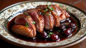 Duck Breast with Cherry Sauce for Two A Date Night Delight