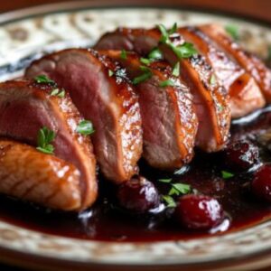 Duck Breast with Cherry Sauce for Two A Date Night Delight